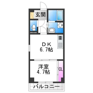 GARDENIA天王寺南【1階】の間取り
