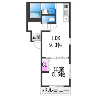 Fujipalace なでしこ北田辺【2階】の間取り