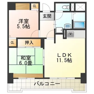 アロースあびこ【5階】の間取り