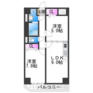 リアライズ今里南【3階】の間取り