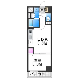 リアライズ今里南【5階】の間取り