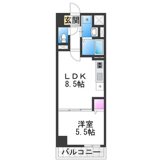 リアライズ今里南【5階】の間取り