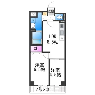 リアライズ今里南【611号室】の間取り