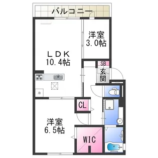 サニーテラス喜連【1階】の間取り