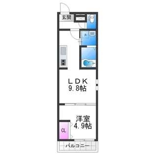 フジパレス遠里小野ウエスト【3階】の間取り
