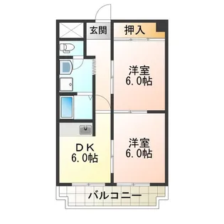 あびこスカイハイツ【5階】の間取り