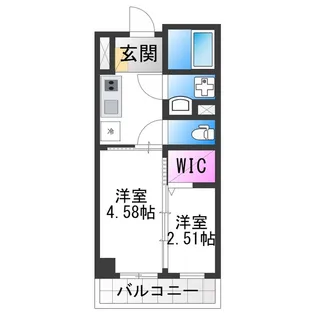 NU長居公園【4階】の間取り