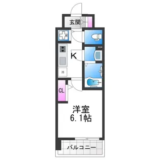 エスリード大阪平野プライム【2階】の間取り