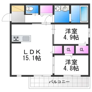 K1阪南町【1階】の間取り