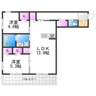 K1阪南町【1階】の間取り