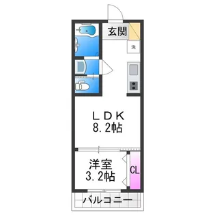 CASA南巽EAST【3階】の間取り