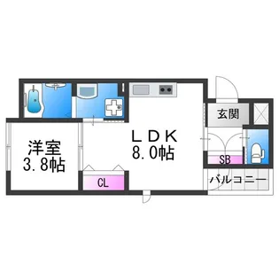 グローハイツ喜連サウス【2階】の間取り