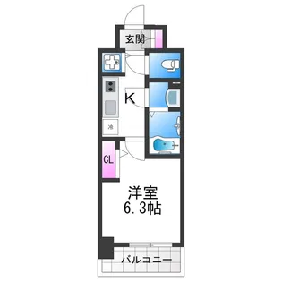 エスリード大阪平野プライム【3階】の間取り