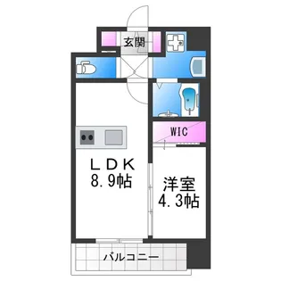 エスリード大阪平野プライム【3階】の間取り