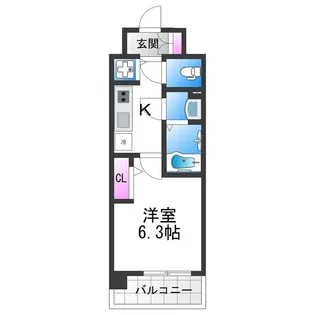 エスリード大阪平野プライム【4階】の間取り