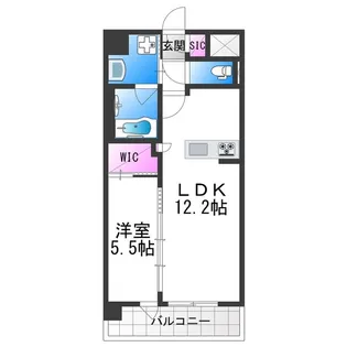 スプランディッド天王寺SOUTH【6階】の間取り