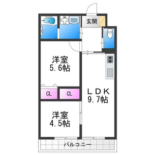 La vita 庭井【1階】の間取り