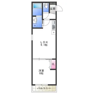マックプラージュエッジ【1階】の間取り
