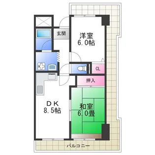 カワデンエミネンスハイツ【2階】の間取り