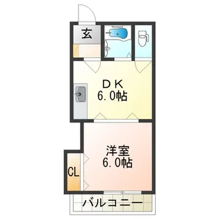 アレマーナ北加賀屋【509号室】の間取り