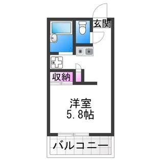 レオパレス住吉四番館【1階】の間取り