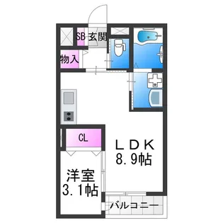 グローハイツ喜連ノース【2階】の間取り