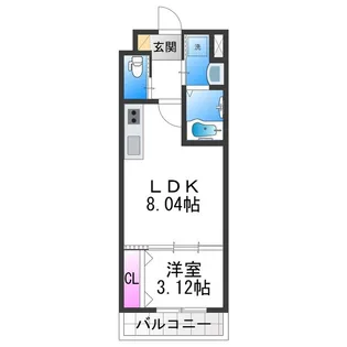 TERRA HIRANOHONMACHI【4階】の間取り