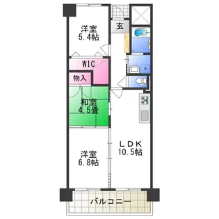 南海グランドコート住之江公園【7階】の間取り
