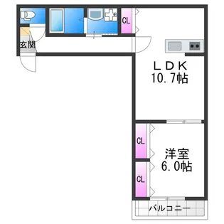 グランツあびこWEST【3階】の間取り