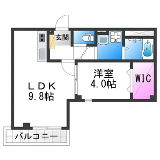 ソリティア鶴見橋【2階】の間取り