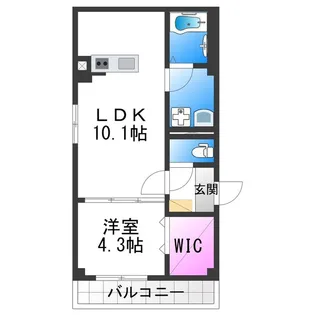 ソリティア鶴見橋【2階】の間取り