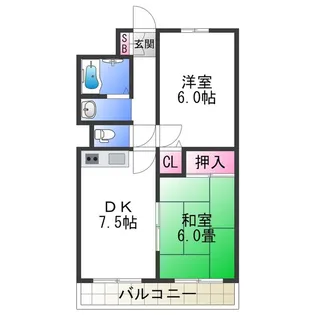 アベニュー西長居【2階】の間取り