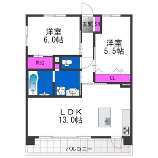 エステムコート御堂筋あびこ【14階】の間取り