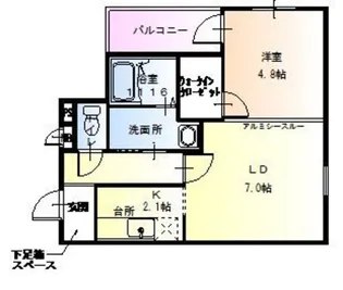 チェリーブロッサムⅠ番館【0101号室】の間取り