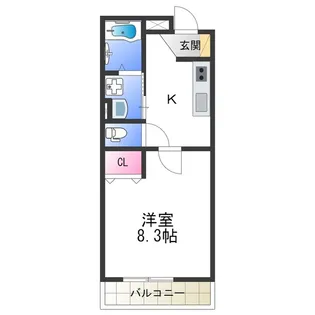 クローバーハイツ鷹合【3階】の間取り