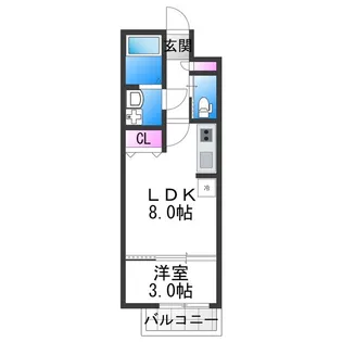 H−maison東住吉Ⅲ【3階】の間取り