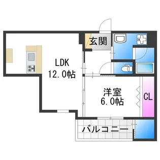 クローバー・プレミア昭和町【8階】の間取り