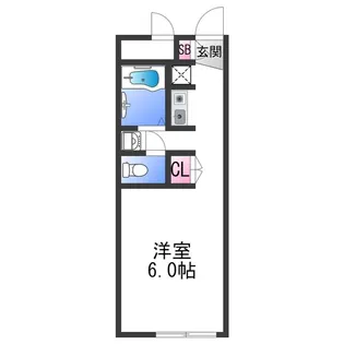 レオパレス鷹合【104号室】の間取り