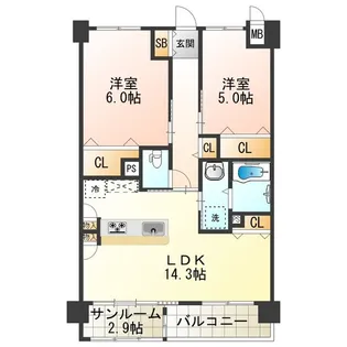 グラン・エスポワール【2階】の間取り