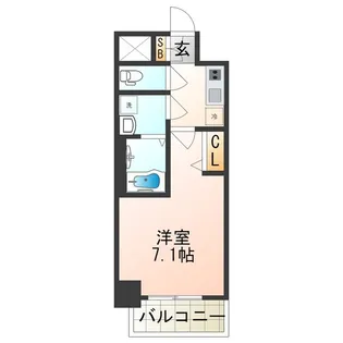 アドバンス大阪ブリス【3階】の間取り