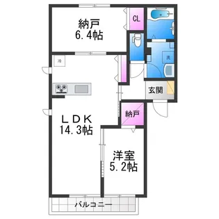 グレースメゾン平野【2階】の間取り