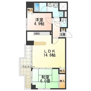 KM山坂【4階】の間取り