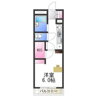 レオパレスタウンコート昭和町【201号室】の間取り