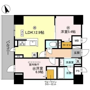 D−ROOM帝塚山【5階】の間取り