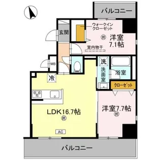 D−ROOM帝塚山【3階】の間取り