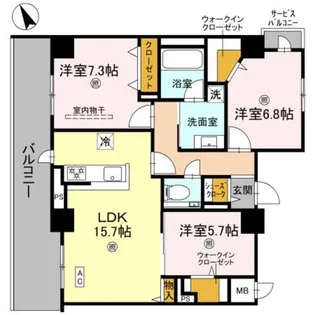 D−ROOM帝塚山【9階】の間取り