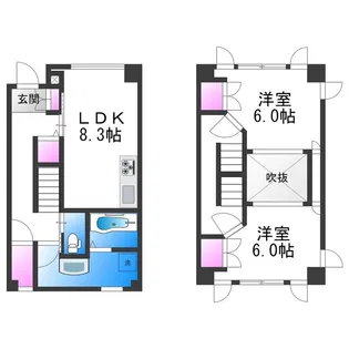 オルフェア帝塚山【2階】の間取り