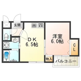 アバンサール安立【1階】の間取り