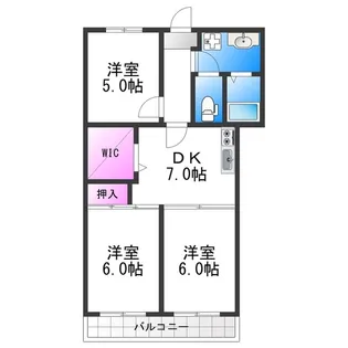 LakiaMaison帝塚山西【2階】の間取り