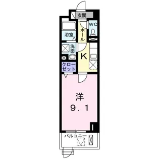 シャルム天王寺【102号室】の間取り